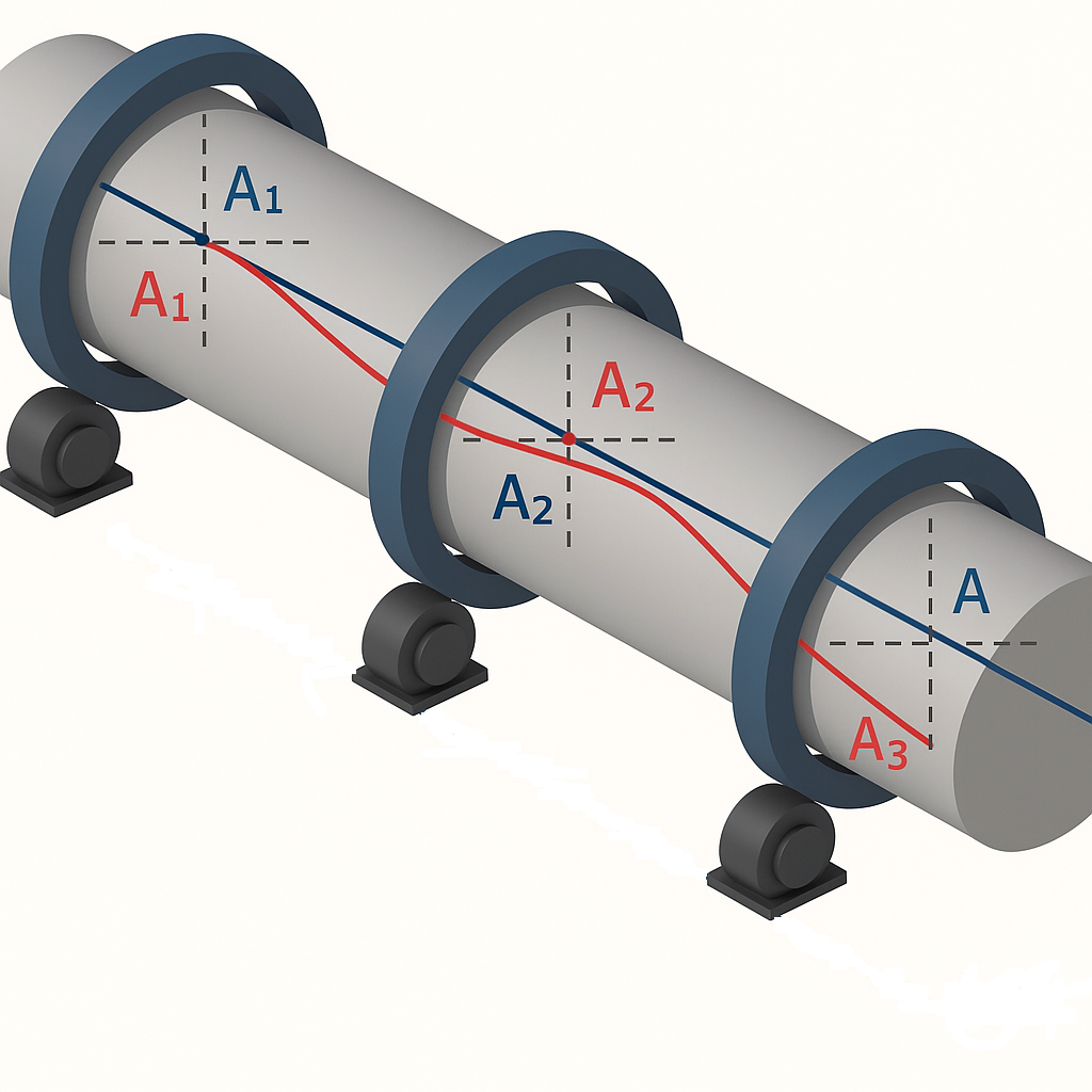 Hot kiln alignment measurement